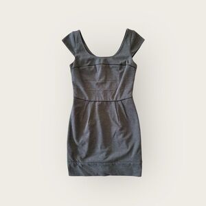 BCBG Max Azria Heather Gray Stretch Knit Dress Size 4
